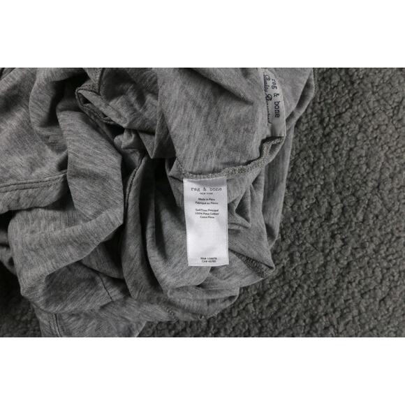 Rag and Bone T Shirt Gray Medium M Neck Pima Cotton Short Sleeve Peru - Picture 5 of 7